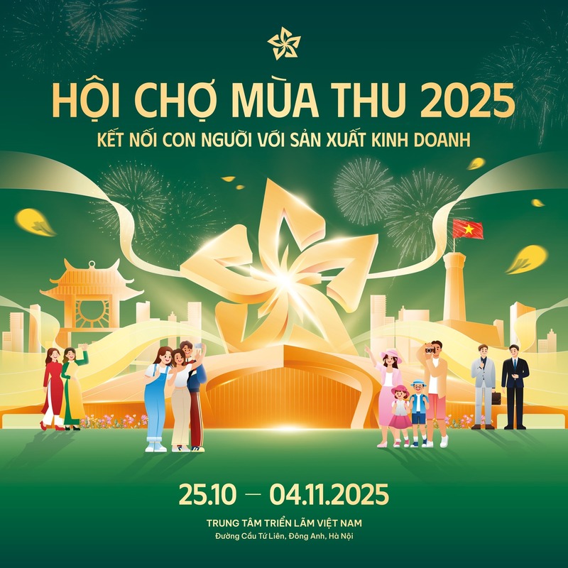 Lễ khai mạc Hội chợ Mùa Thu 2025 chính thức diễn ra vào lúc 20h ngày 25/10