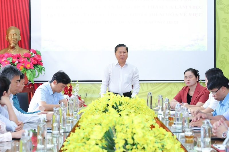 Thứ trưởng Bộ Giáo dục và Đào tạo Lê Tấn Dũng phát biểu. Ảnh: Bộ GDDT