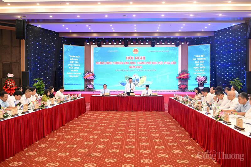 Hội nghị ngành Công Thương các tỉnh, thành phố khu vực phía Bắc năm 2025. Ảnh Cấn Dũng
