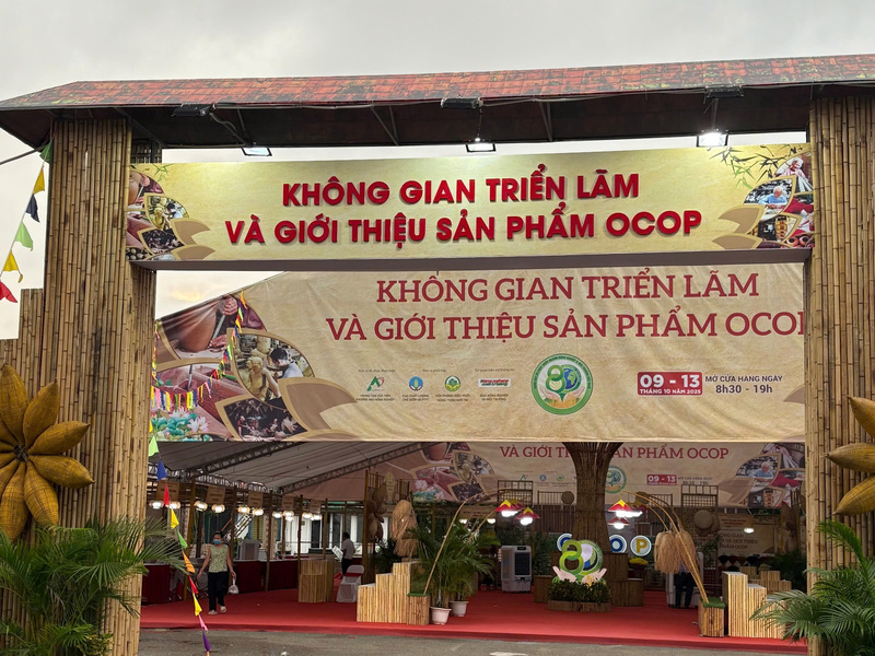 Hội chợ Làng nghề Việt Nam lần thứ 21 với sự tham gia của gần 100 đơn vị, doanh nghiệp, nghệ nhân và chủ thể OCOP. Ảnh: Ma Xinh