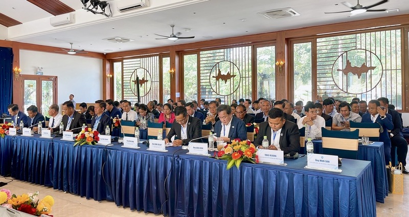 Đại diện các doanh nghiệp phía Campuchia tại hội nghị. Ảnh: Khánh Ngọc.