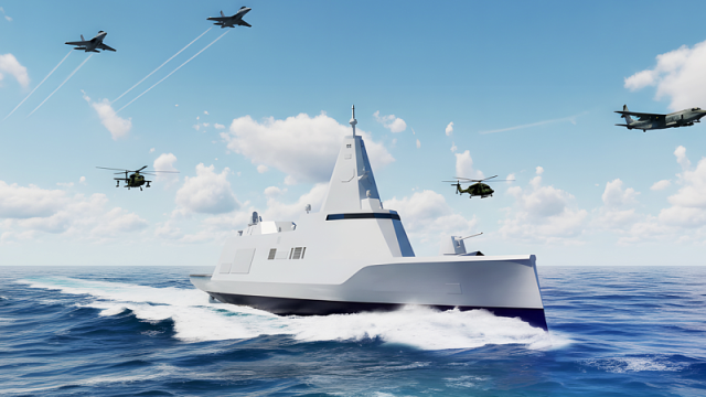 Thiết kế chiến hạm thế hệ mới của Hàn Quốc có tích hợp AI. Ảnh: Defense News