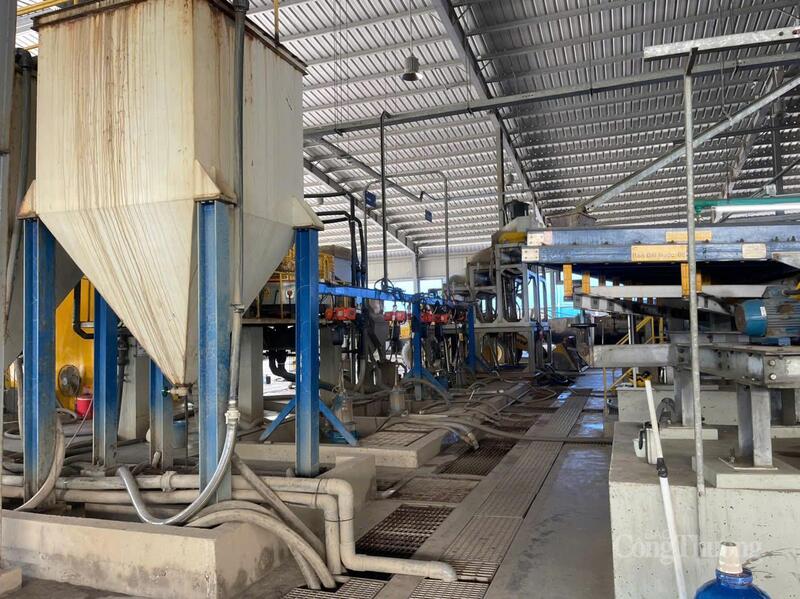 Dây chuyền sản xuất phân loại quặng titan tại Công ty CP Chế biến Khoáng Sản Hoàng Long