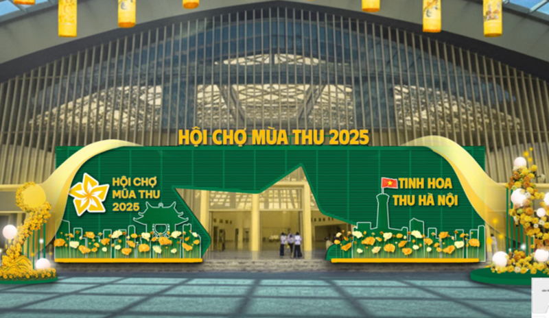 Cổng vào Hội chợ Mùa Thu 2025