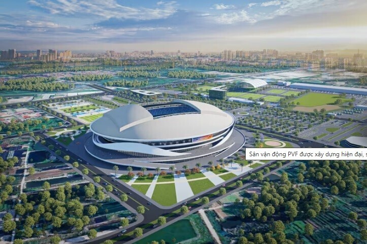 Mô phỏng Sân vận động PVF. Ảnh: Băng Tâm