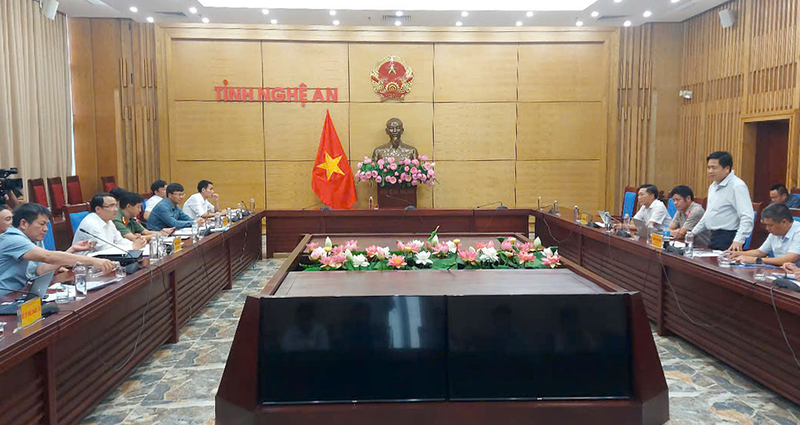 Toàn cảnh buổi làm việc giữa EVNNPT và UBND tỉnh Nghệ An