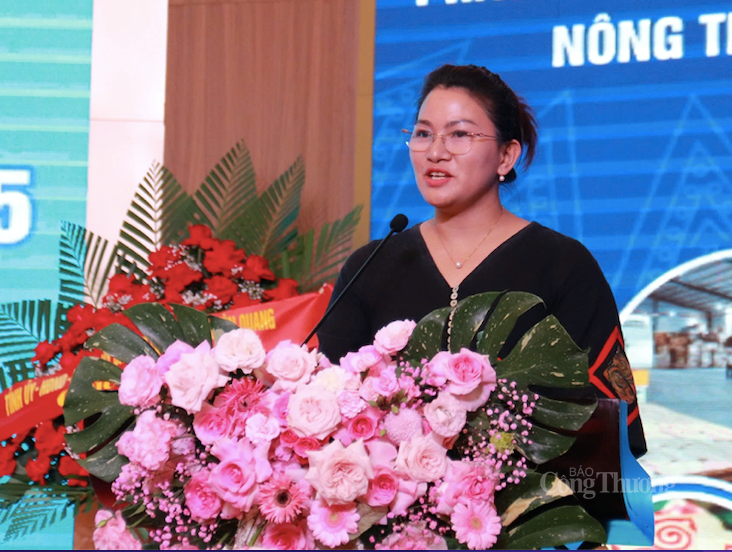 Chị Phạm Thị Minh Hải, Phó Giám đốc Công ty TNHH Thành Sơn, Giám đốc Hợp tác xã Tây Cô Lĩnh (Tuyên Quang). Ảnh: Thanh Tuấn