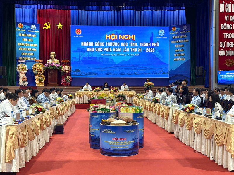 Quang cảnh Hội nghị ngành Công Thương các tỉnh, thành phố khu vực phía Nam lần thứ XI - năm 2025.