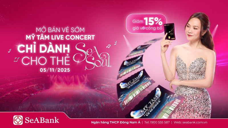 Chương trình mở bán sớm dành riêng cho khách hàng sở hữu và thanh toán bằng thẻ Visa SeASoul 2in1 do SeABank phát hành, và được ưu đãi 15% giá vé công bố