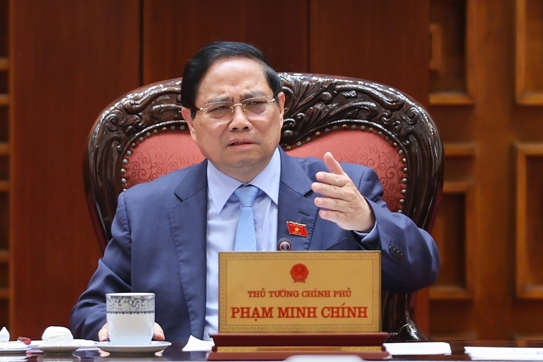 Thủ tướng Phạm Minh Chính đánh giá, nhìn chung, nhiệm vụ năm sau nhiều hơn năm trước nhưng kết quả năm sau đạt cao hơn năm trước, rất đáng trân trọng. Ảnh: VGP/Nhật Bắc