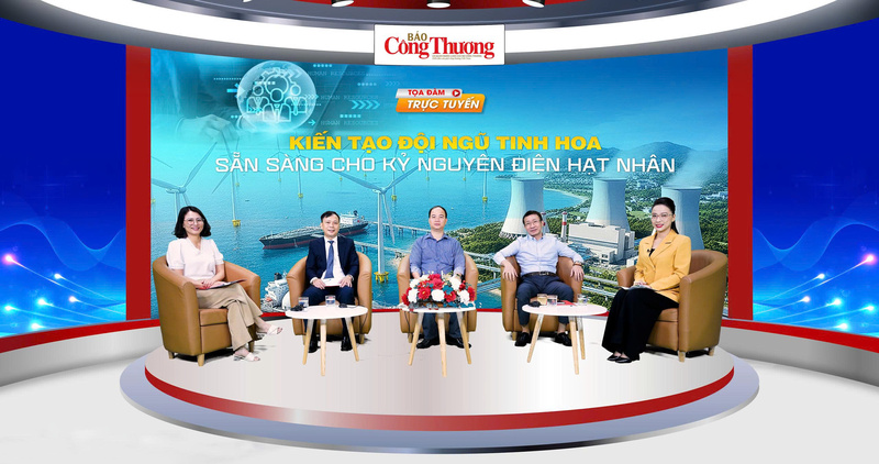 Toạ đàm trực tuyến “Kiến tạo đội ngũ tinh hoa - Sẵn sàng cho kỷ nguyên điện hạt nhân”. Ảnh: Quốc Chuyển