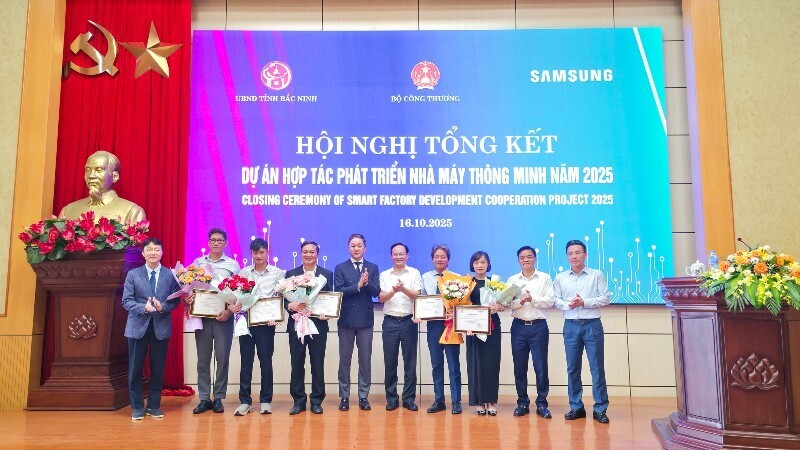 Đã có 5 doanh nghiệp ở khu vực phía Bắc nhận được sự hỗ trợ của Samsung để phát triển mô hình nhà máy thông minh. Ảnh: Samsung
