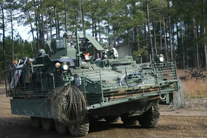 Từ chiến xa chở bộ binh, Stryker nay trở thành cỗ máy chiến đấu tương lai khi mang trong mình vũ khí laser 50kW. Ảnh: Militarnyi