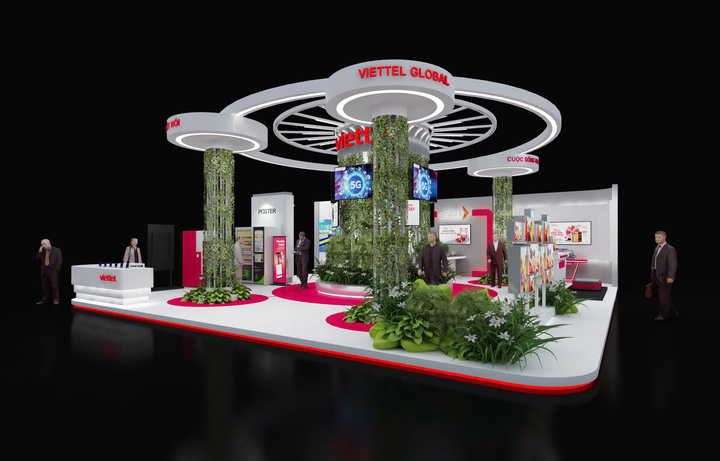Bản thiết kế gian hàng của Viettel tại Hội chợ Mùa Thu 2025. Ảnh: NVCC