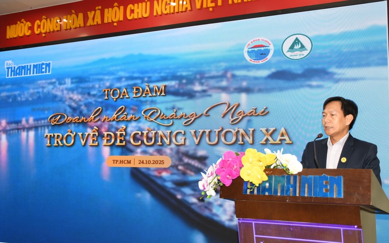 Ông Nguyễn Văn Bình - Chủ tịch Câu lạc bộ Doanh nhân Quảng Ngãi tại TP. Hồ Chí Minh. Ảnh: Minh Khuê.