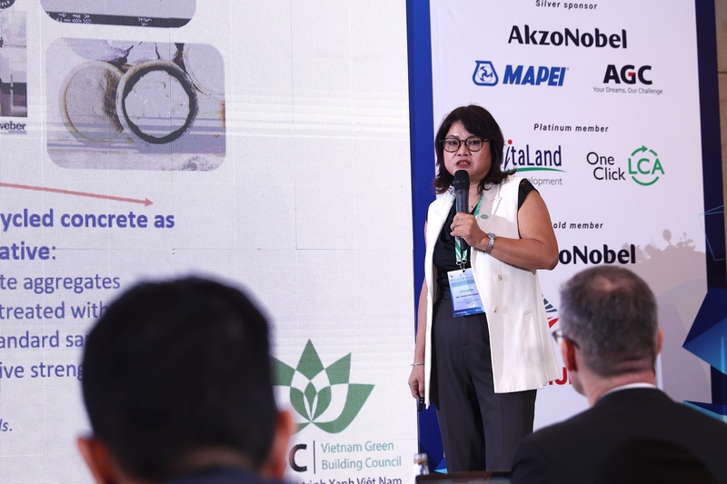 Bà Phan Thu Hằng - Chủ tịch Hội đồng Công trình xanh Việt Nam (VGBC).