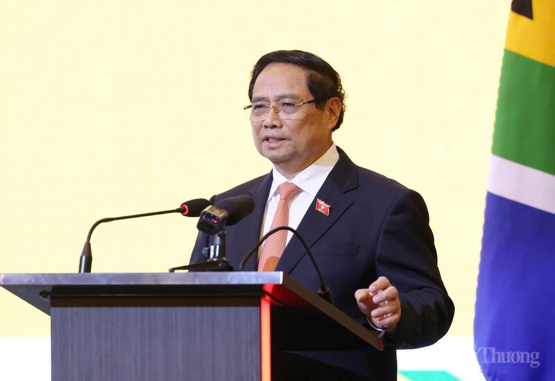 Thủ tướng Phạm Minh Chính cho rằng hai nước Việt Nam - Nam Phi cần kiến tạo các cơ chế, chính sách thông qua các hiệp định về hợp tác thương mại, đầu tư...