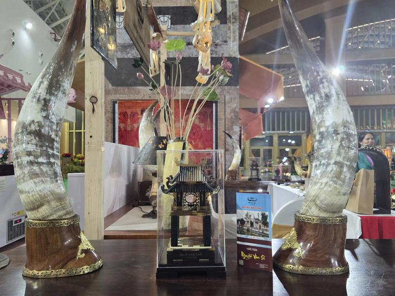 Tác phẩm 'Khuê Văn Các' của Nghệ nhân Nguyễn Văn Sử đoạt giải Nhất Cuộc thi thiết kế mẫu sản phẩm thủ công mỹ nghệ Hà Nội năm 2023.
