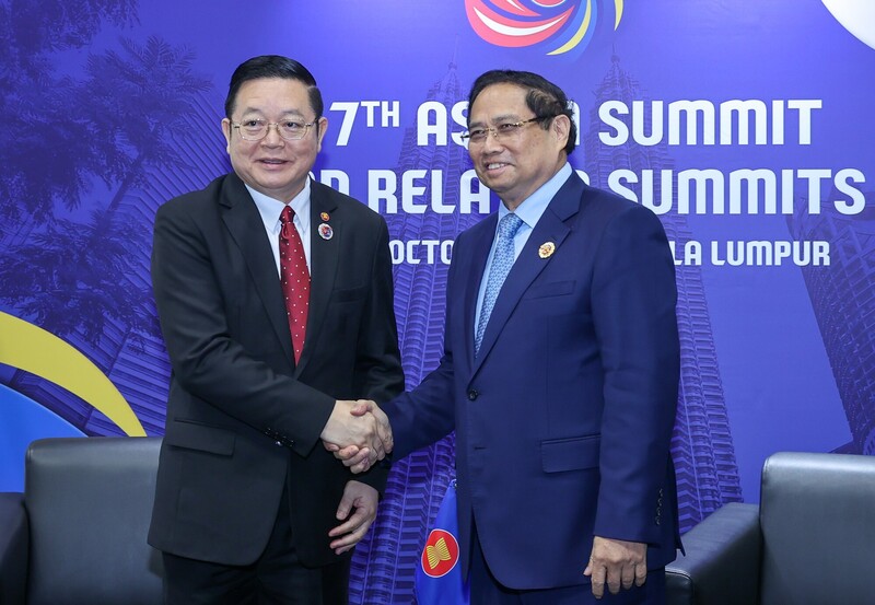Thủ tướng Phạm Minh Chính đánh giá cao vai trò, đóng góp quan trọng của Ban Thư ký ASEAN và cá nhân Tổng Thư ký Kao Kim Hourn trong việc điều phối tiến trình xây dựng Cộng đồng ASEAN. Ảnh: VGP