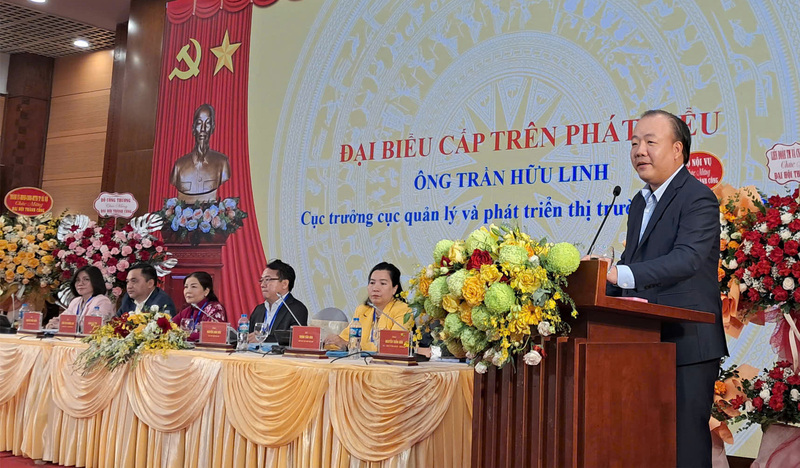 Ông Trần Hữu Linh, Cục trưởng Quản lý và Phát triển thị trường trong nước (Bộ Công Thương) phát biểu tại sự kiện. Ảnh: N.H