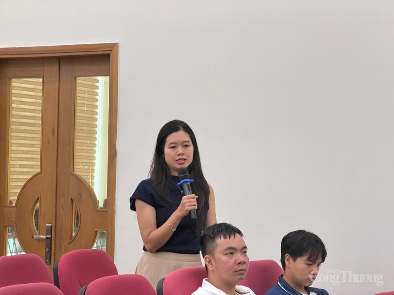 Đại diện Tổng công ty Điện lực Dầu khí Việt Nam (POW) chia sẻ tại hội thảo.