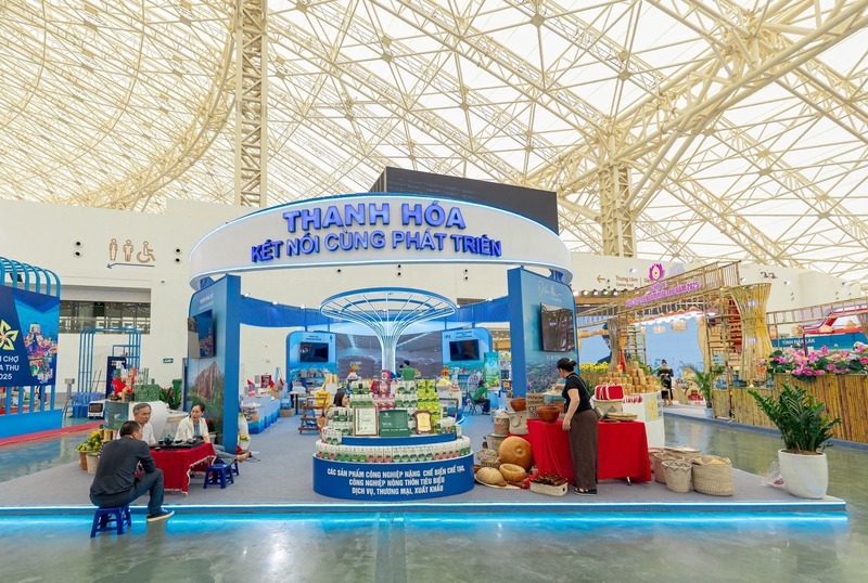Gian trưng bày của tỉnh Thanh Hóa tại Hội chợ Mùa Thu lần thứ nhất - 2025.