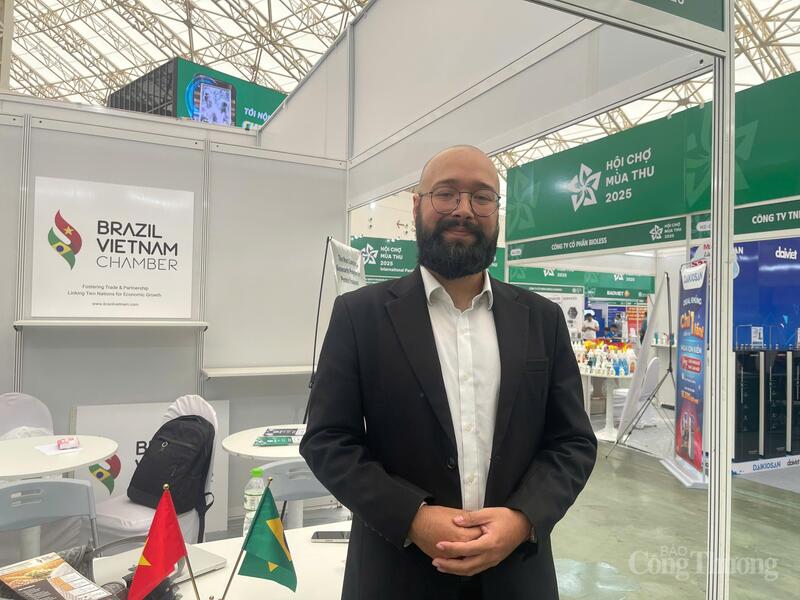 Ông Dionathan Santos, Chủ tịch Phòng Thương mại và Công nghiệp Brazil – Việt Nam (BVC): Việt Nam là đối tác chiến lược hàng đầu của Brazil tại châu Á. Ảnh: Thanh Tuấn