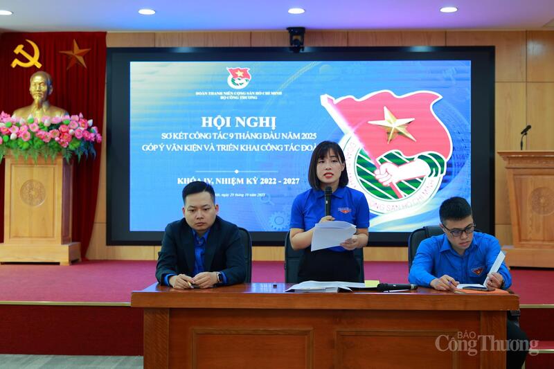 Ban Thường vụ Đoàn Thanh niên Bộ Công Thương tổ chức Hội nghị sơ kết công tác 9 tháng năm 2025.