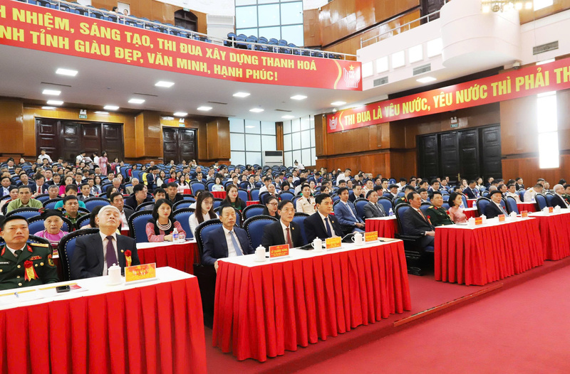 Các đại biểu tham gia phiên trù bị Đại hội Thi đua yêu nước tỉnh Thanh Hóa lần thứ XI. Ảnh: Minh Hiếu