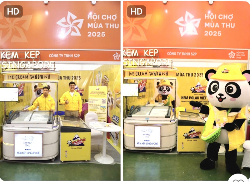 Công ty TNHH S2P "chinh phục" khách mua sắm bằng cách kể câu chuyện văn hóa thú vị – tái hiện hình ảnh bán kem rong kiểu Singapore bằng mô hình “xe kem di động”. Ảnh: Đ.N