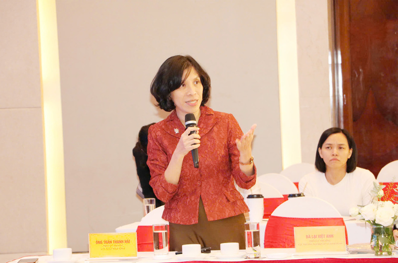 Bà Lại Việt Anh, Phó Cục trưởng Cục Thương mại điện tử và Kinh tế số. Ảnh: Phong Lâm