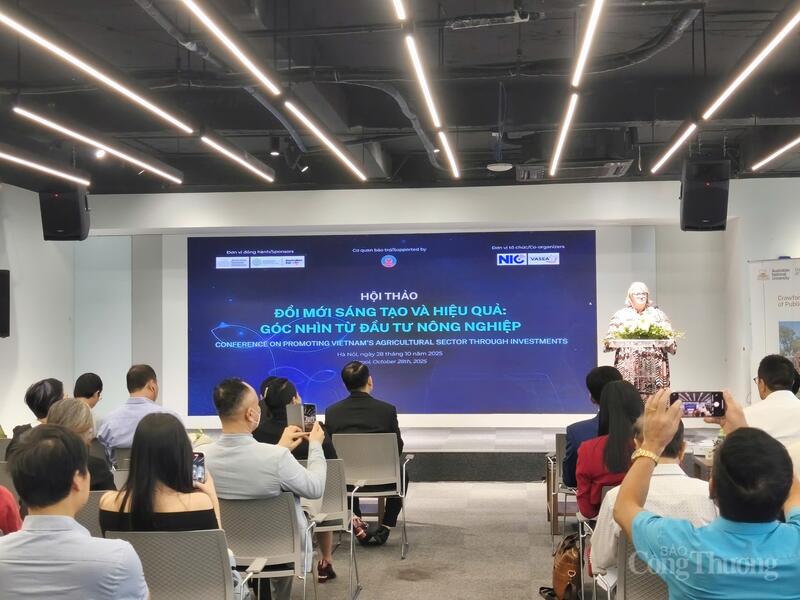 Hội thảo Đổi mới sáng tạo và hiệu quả: Góc nhìn từ đầu tư nông nghiệp do Trung tâm Đổi mới sáng tạo quốc gia tổ chức. Ảnh: Nguyễn Hoà