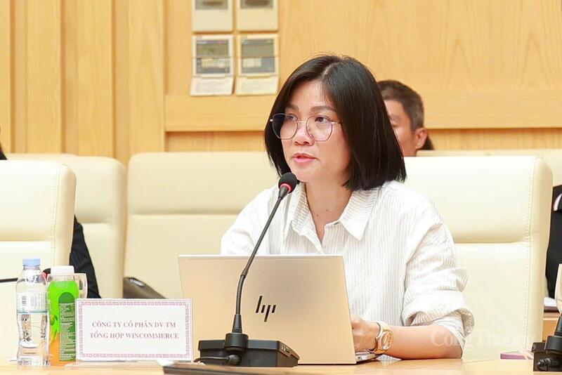Đại diện Công ty Cổ phần Dịch vụ Thương mại Tổng hợp WinCommerce. Ảnh: Quỳnh Trang