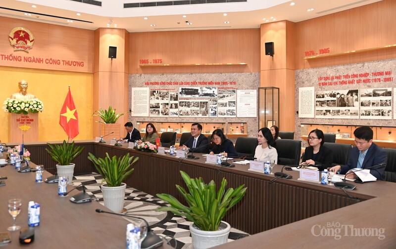 Lãnh đạo các Cục, Vụ trong Bộ Công Thương cùng tham gia buổi làm việc.