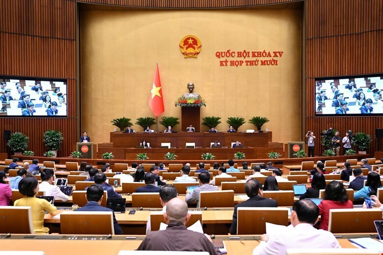 Toàn cảnh phiên họp toàn thể của Quốc hội ngày 29/10. Ảnh:QH