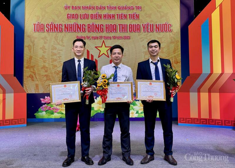 Ba cá nhân của Công ty Điện lực Quảng Trị được vinh dự vinh danh trong phong trào thi đua yêu nước tại tỉnh Quảng Trị