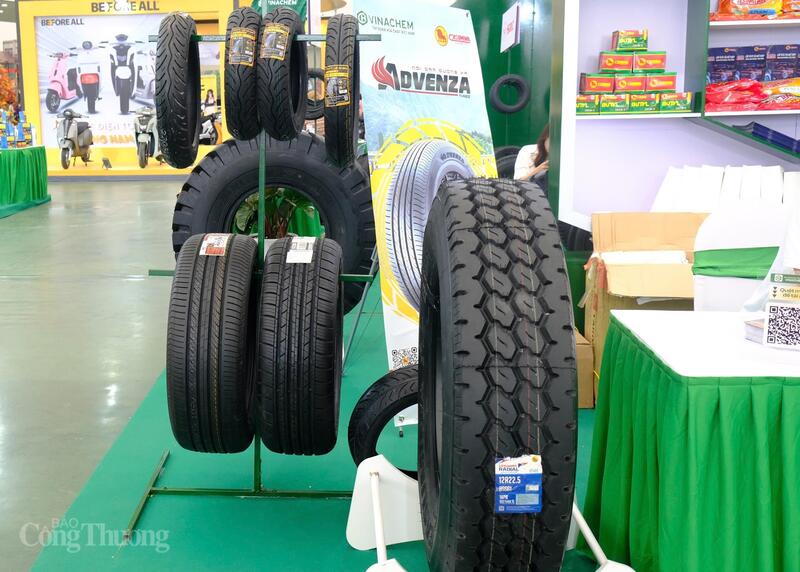 Sản phẩm lốp ô tô được xuất khẩu sang Mỹ. Ảnh: Lê An