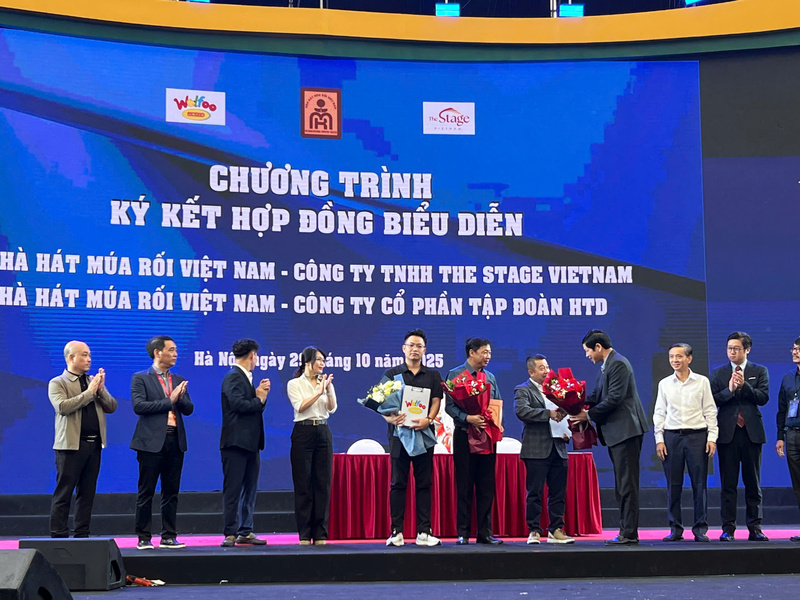 Chương trình ký kết hợp đồng biểu diễn cùng Nhà hát Múa rối Việt Nam và các doanh nghiệp.