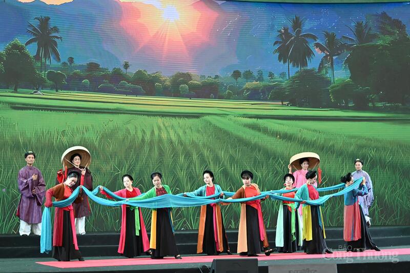 Tiết mục cải lương được biểu diễn tại chương trình.