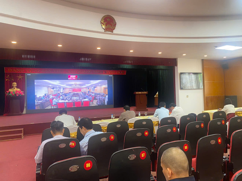 Điểm cầu hội nghị tại Đảng uỷ Bộ Công Thương