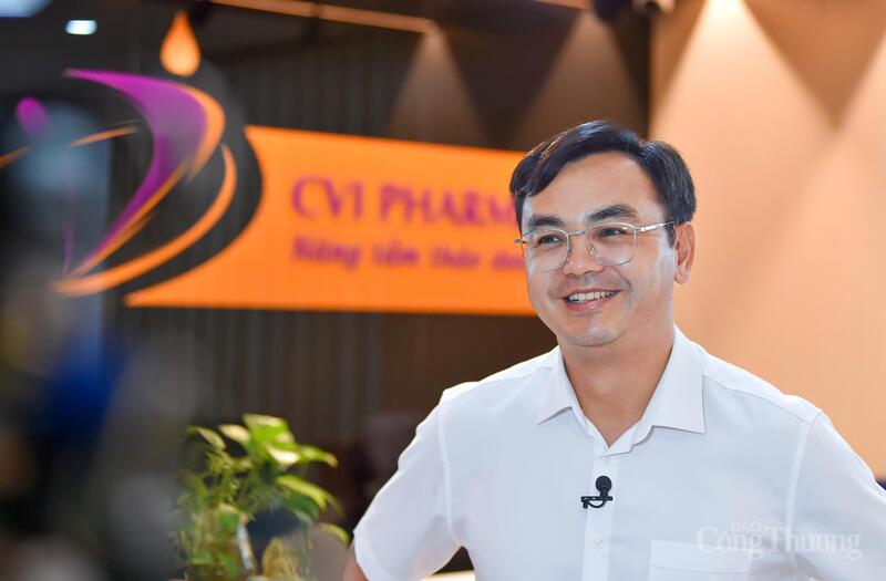 Ông Phan Văn Hiệu - Chủ tịch HĐQT Công ty CP Dược Mỹ Phẩm CVI (CVI Pharma) chia sẻ với Báo Công Thương (Ảnh: Giang Nam).