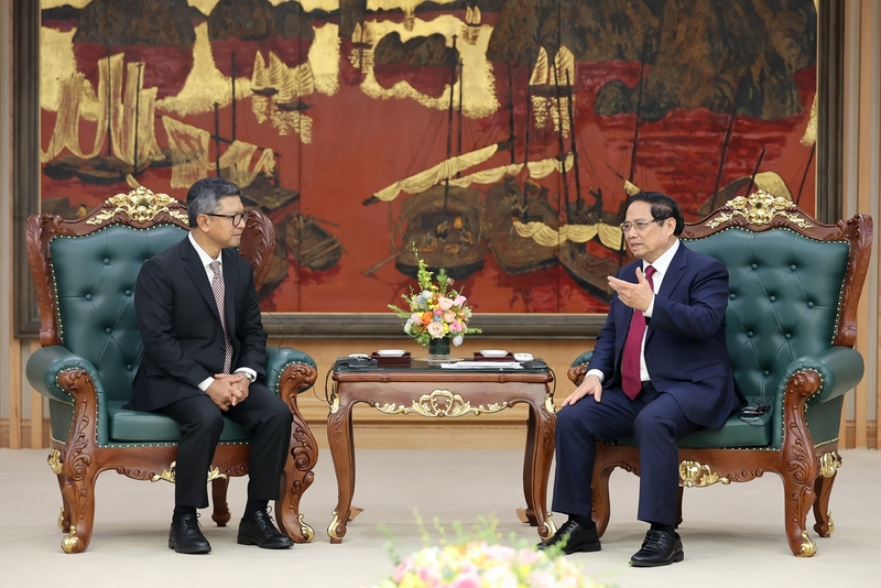 Thủ tướng đề nghị hai bên triển khai hiệu quả các thỏa thuận cấp cao, sớm xây dựng Chương trình hành động triển khai quan hệ Đối tác Chiến lược toàn diện Việt Nam - Indonesia. Ảnh: VGP/Nhật Bắc
