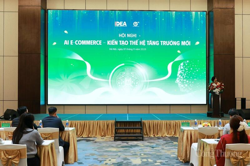 Toàn cảnh Hội nghị AI E-Commerce - Kiến tạo thế hệ tăng trưởng mới. Ảnh: Quỳnh Trang.