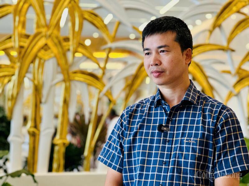 Ông Lê Văn Sản – Tổng Giám đốc Công ty CP Nam Dược đánh giá cao ý nghĩa của hội chợ