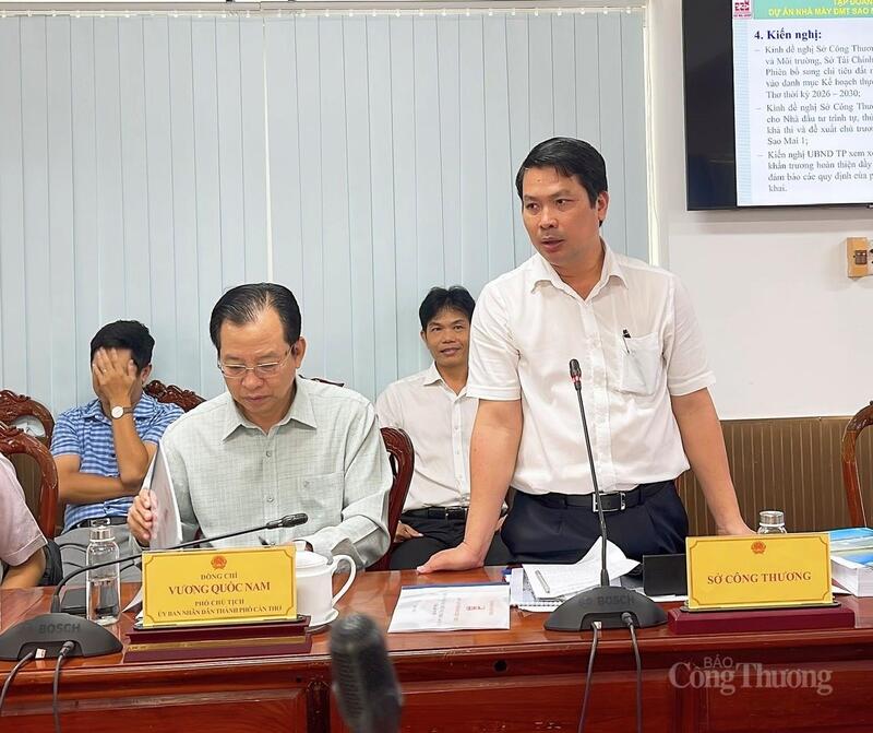 Ông Hà Vũ Sơn, Giám đốc Sở Công Thương TP. Cần Thơ phát biểu tại buổi làm việc. Ảnh: Khánh Ngọc