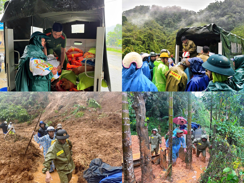 Những hình ảnh đẹp về tinh thần vì nhân dân phục vụ. Ảnh: Tuệ Lâm