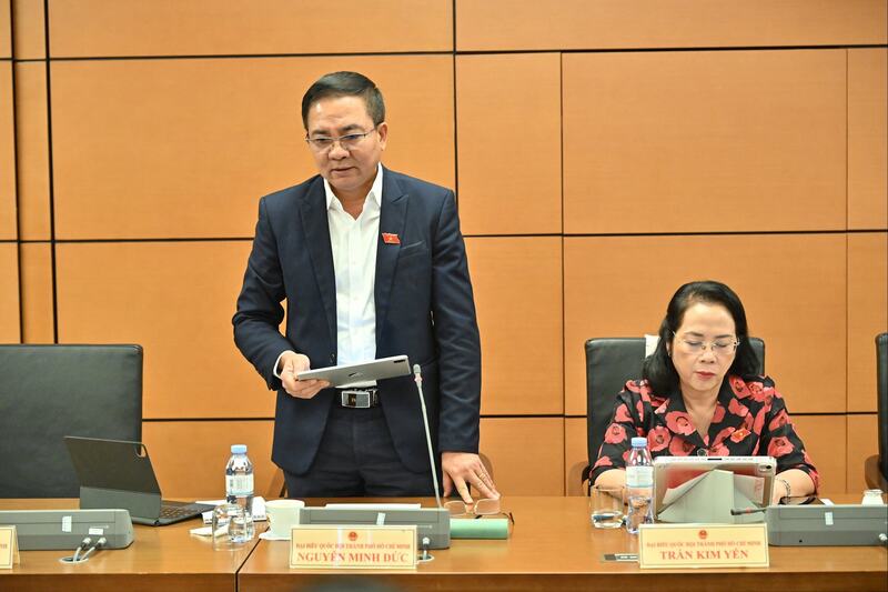 Đại biểu Nguyễn Minh Đức - đoàn TP. Hồ Chí Minh. Ảnh: Thu Hường