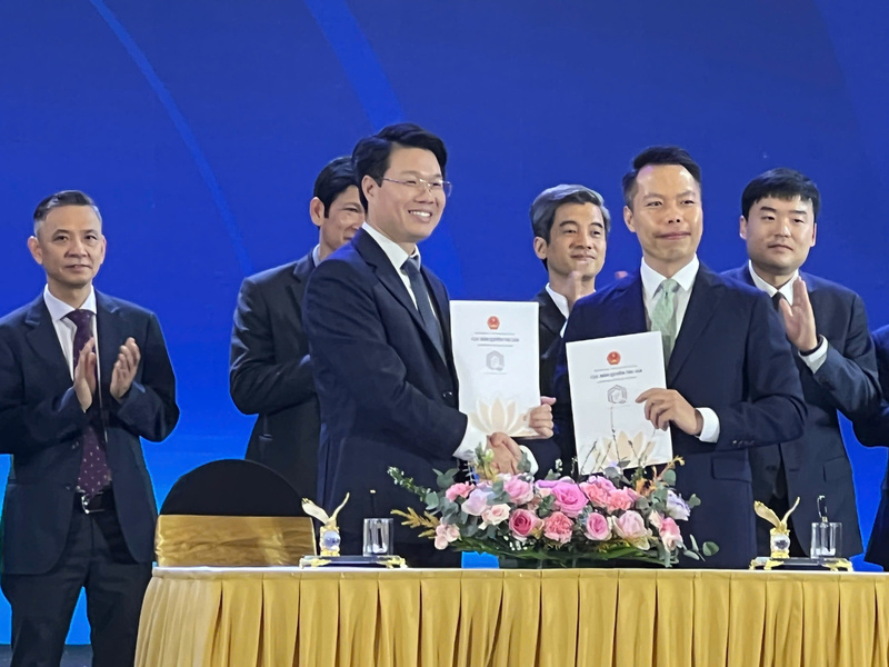 Lễ ký kết giữa Trung tâm Bảo vệ Bản quyền Việt Nam và Công ty Cổ phần VK Entertainment. Ảnh: Thanh Thảo