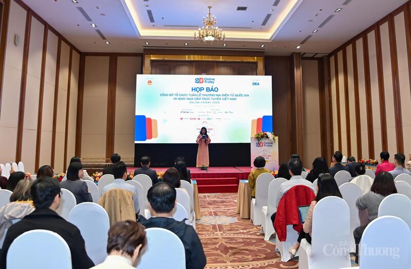 Toàn cảnh buổi họp báo công bố thông tin về “Tuần lễ Thương mại điện tử quốc gia và Ngày mua sắm trực tuyến 2025”