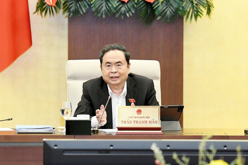 Chủ tịch Quốc hội Trần Thanh Mẫn chủ trì phiên họp. Ảnh: Lâm Hiển